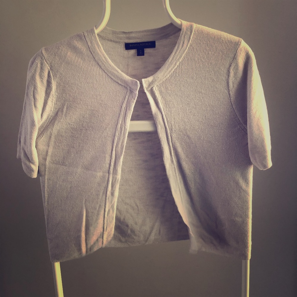 Grey Cropped Cardigan